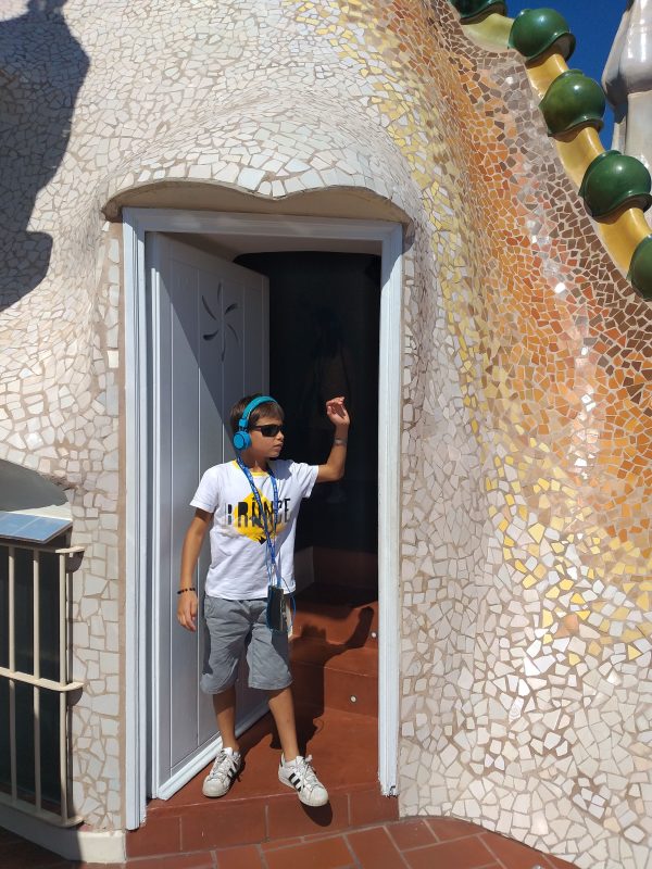 Barcellona con bambini la Casa Batlló terrazza