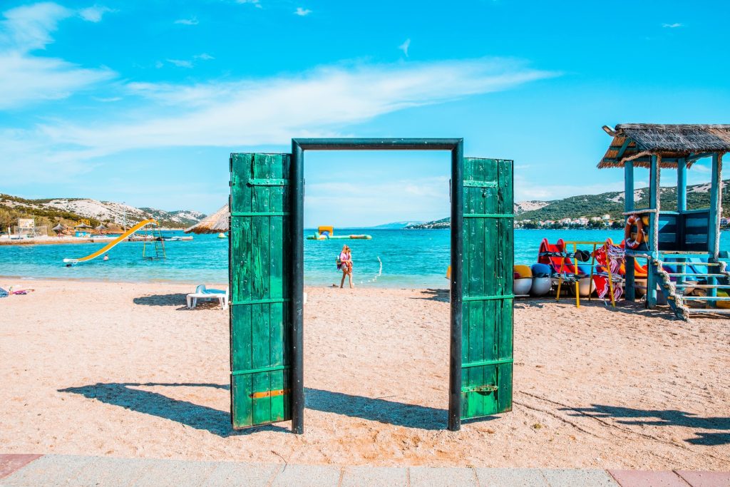 Croazia Pag spiaggia di Planjka (Trinćel)