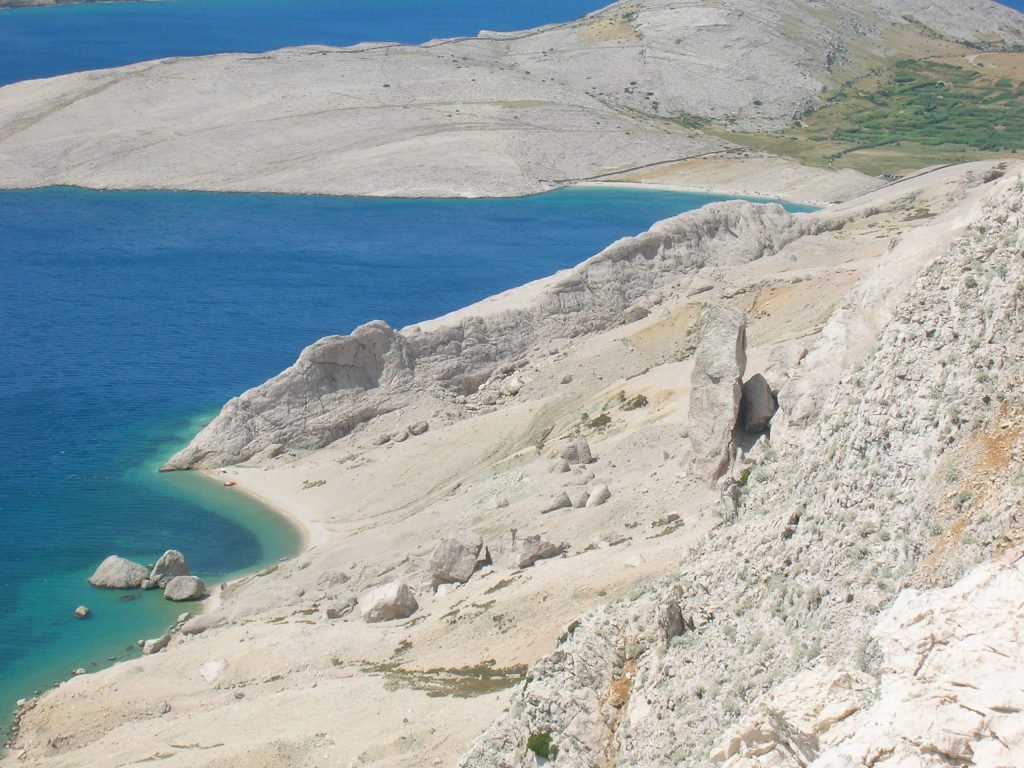 Croazia isola pag spiaggia Beritnica