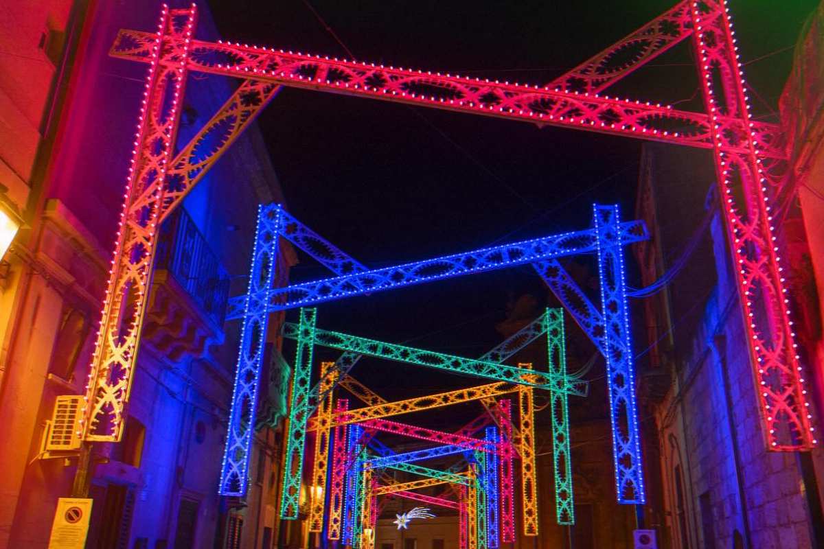 Natale luminarie Puglia Scorrano Lecce con Festa delle Luci