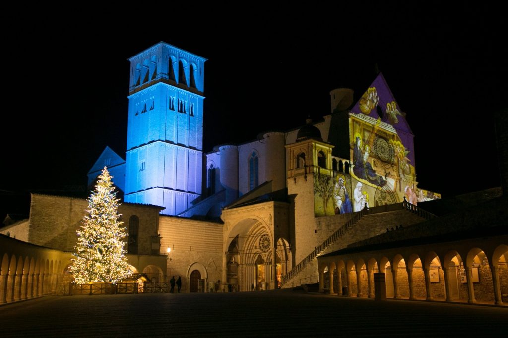 natale videomapping assisi
