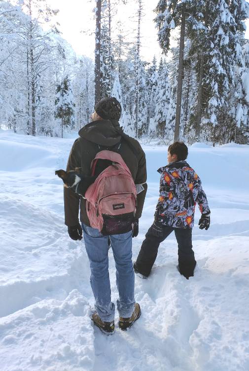 sulla neve senza sciare bambini 2 valbruna friuli