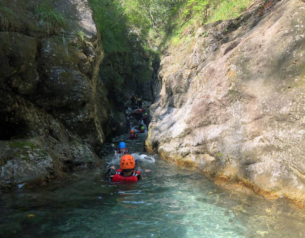 Lago di Ledro Trentino canyoning con bambini