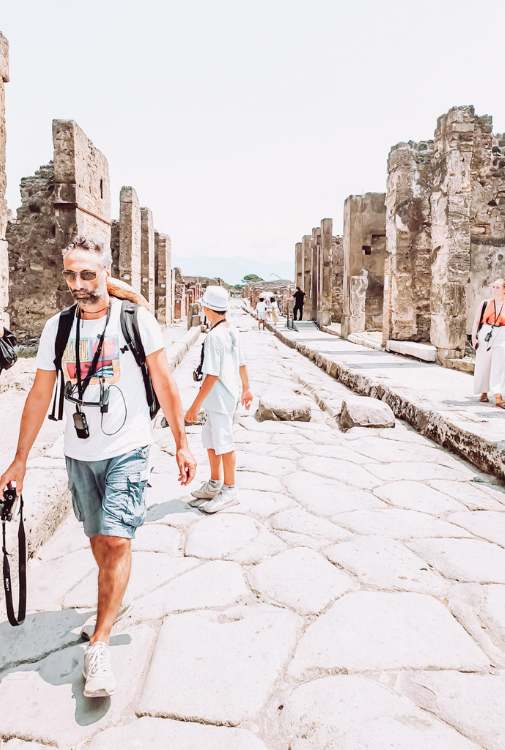 Parco archeologico Pompei visita famiglia