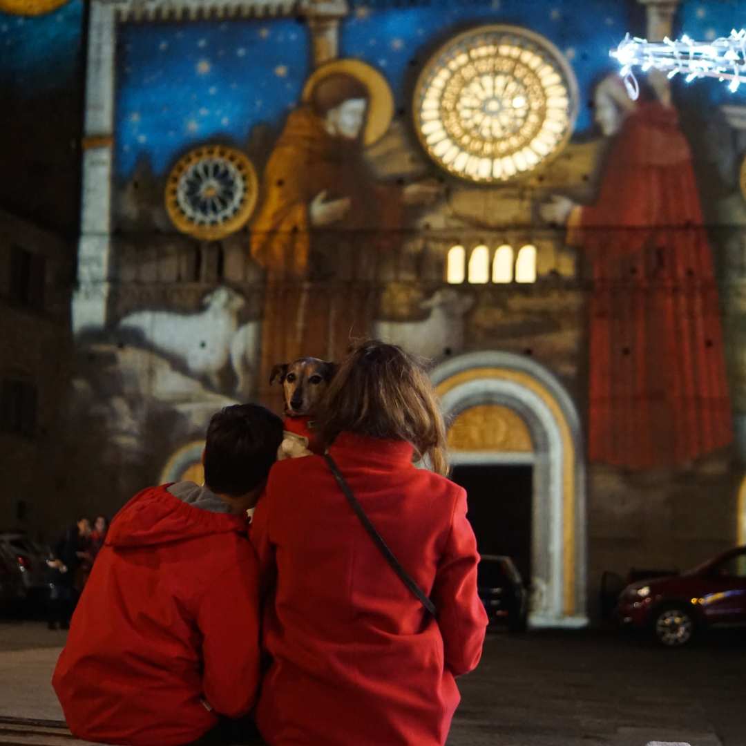 Assisi in famiglia videomapping Natale
